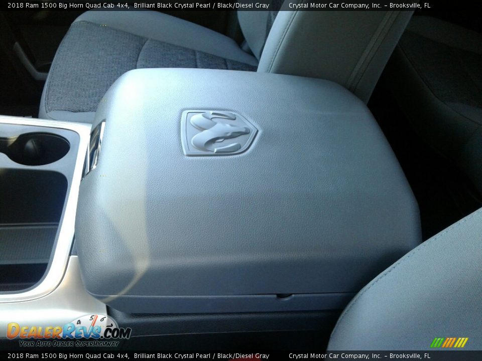 2018 Ram 1500 Big Horn Quad Cab 4x4 Brilliant Black Crystal Pearl / Black/Diesel Gray Photo #18
