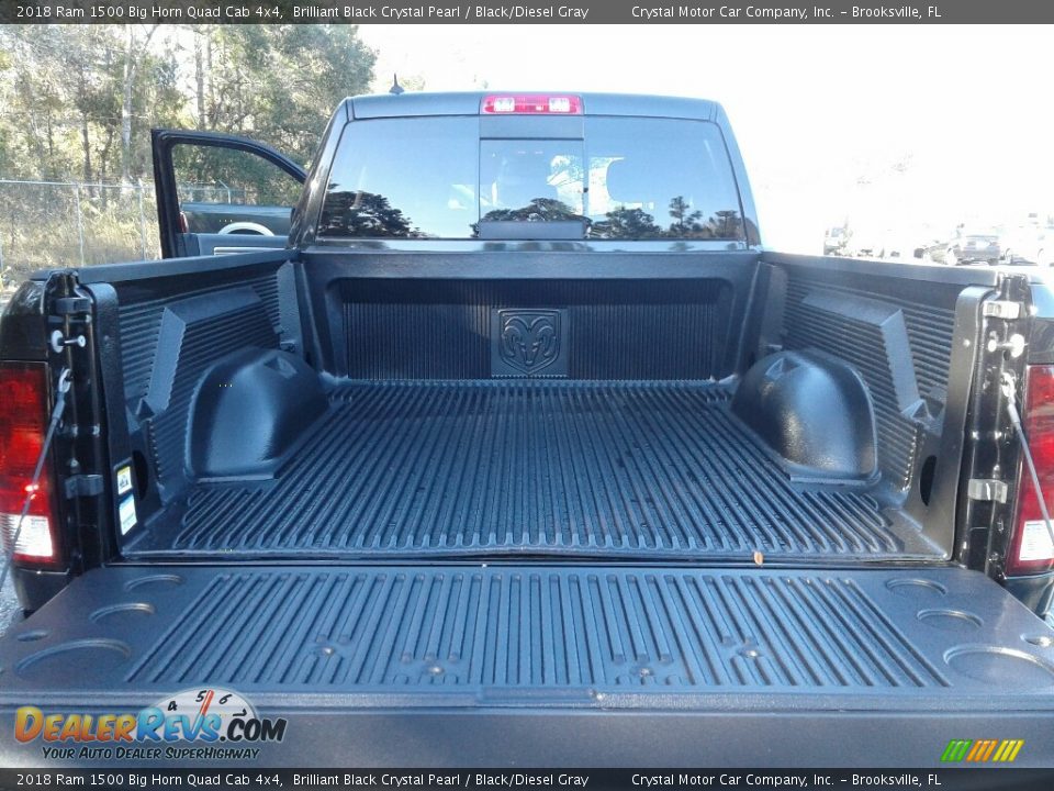 2018 Ram 1500 Big Horn Quad Cab 4x4 Brilliant Black Crystal Pearl / Black/Diesel Gray Photo #19