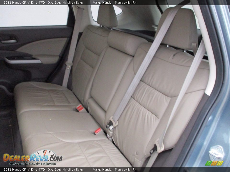 2012 Honda CR-V EX-L 4WD Opal Sage Metallic / Beige Photo #13