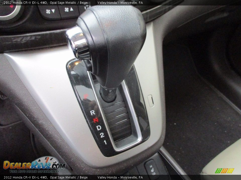 2012 Honda CR-V EX-L 4WD Opal Sage Metallic / Beige Photo #15
