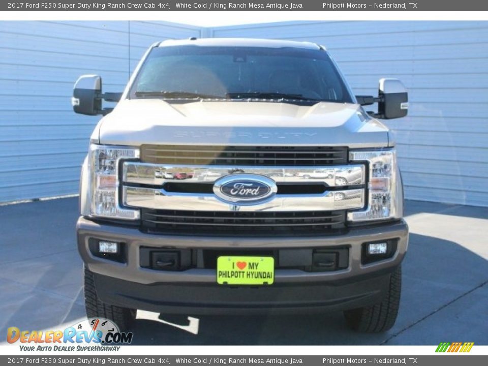 2017 Ford F250 Super Duty King Ranch Crew Cab 4x4 White Gold / King Ranch Mesa Antique Java Photo #2