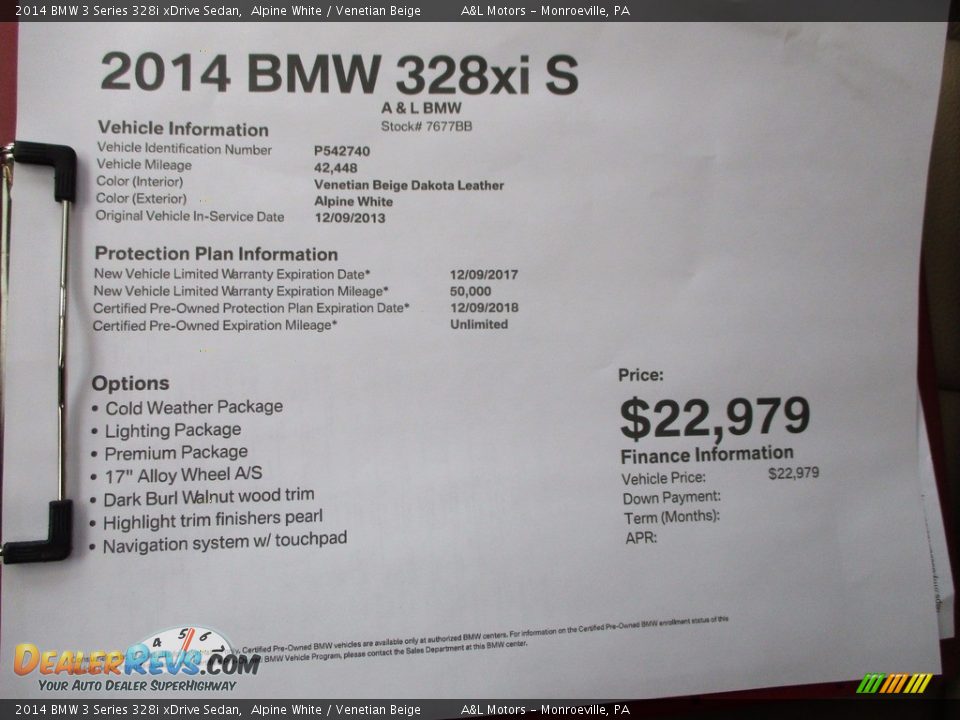 2014 BMW 3 Series 328i xDrive Sedan Alpine White / Venetian Beige Photo #11