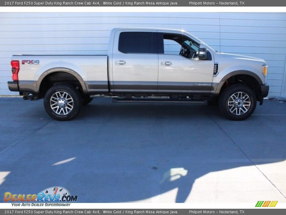 2017 Ford F250 Super Duty King Ranch Crew Cab 4x4 White Gold / King Ranch Mesa Antique Java Photo #11