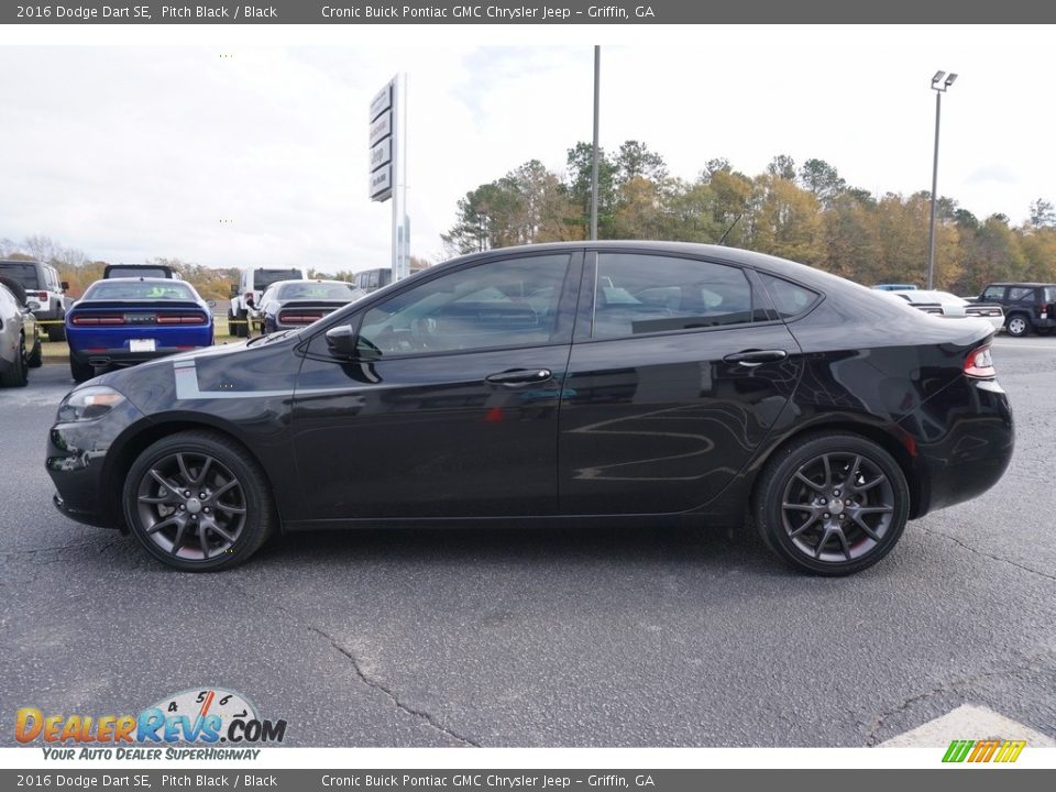 2016 Dodge Dart SE Pitch Black / Black Photo #4