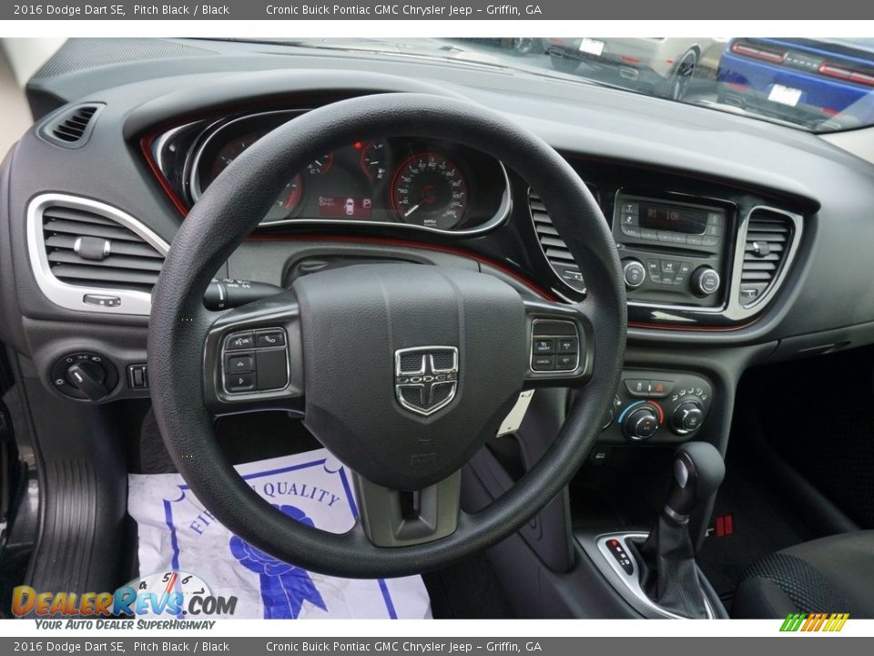 2016 Dodge Dart SE Pitch Black / Black Photo #10