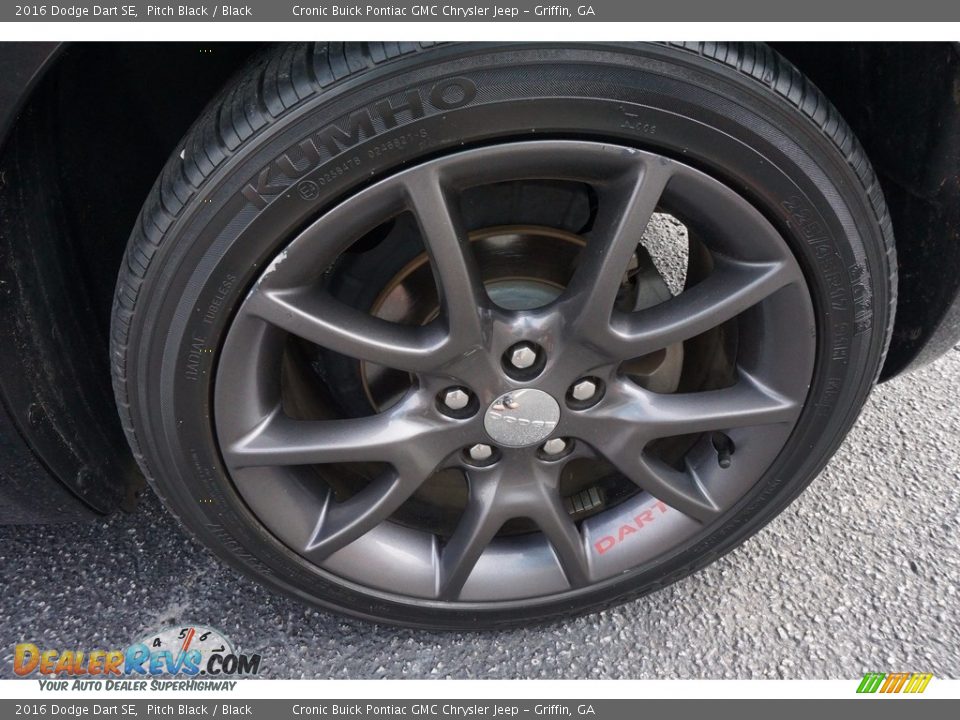 2016 Dodge Dart SE Pitch Black / Black Photo #13