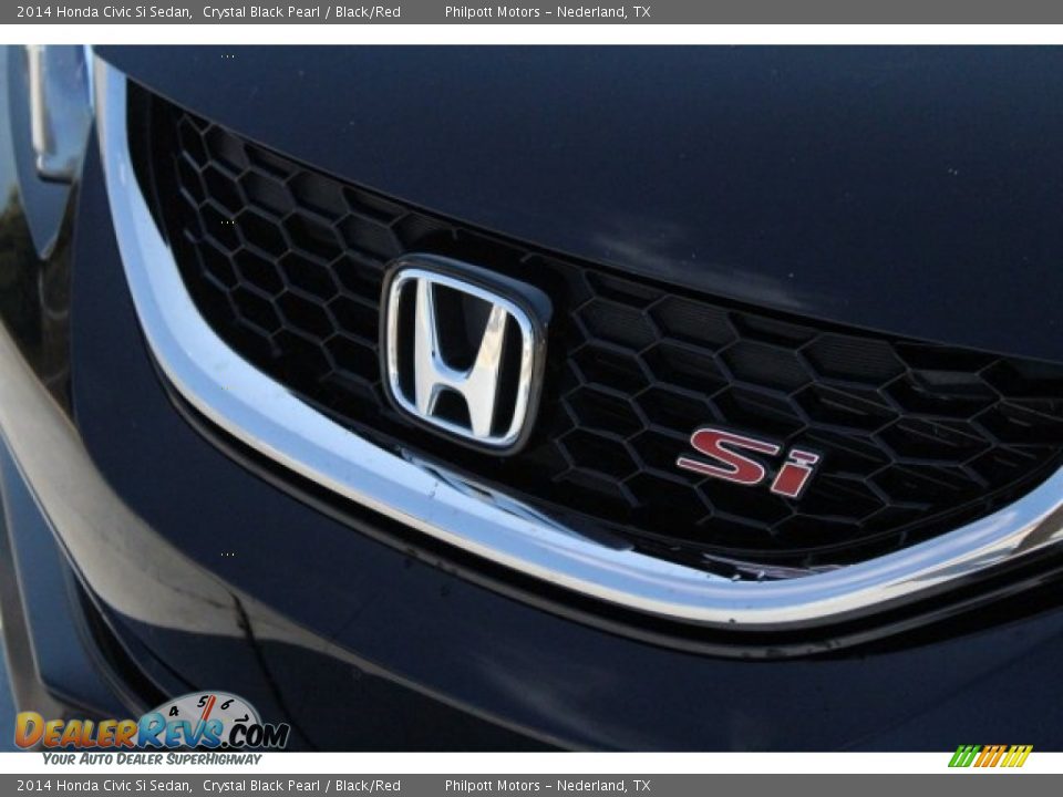 2014 Honda Civic Si Sedan Crystal Black Pearl / Black/Red Photo #4