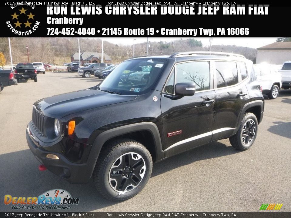 2017 Jeep Renegade Trailhawk 4x4 Black / Black Photo #1