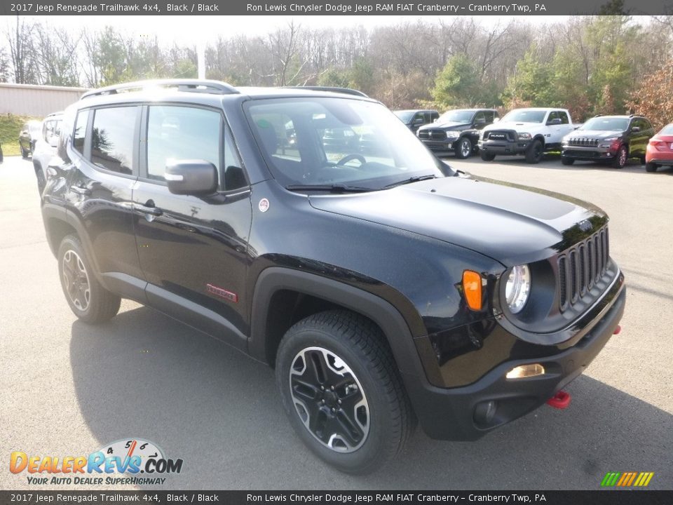 2017 Jeep Renegade Trailhawk 4x4 Black / Black Photo #7