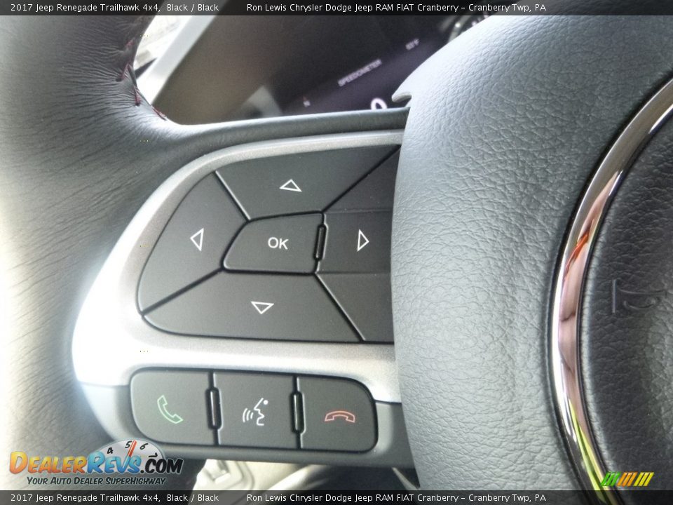 2017 Jeep Renegade Trailhawk 4x4 Black / Black Photo #20