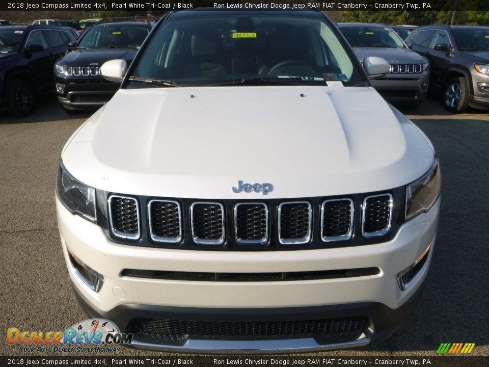 2018 Jeep Compass Limited 4x4 Pearl White Tri–Coat / Black Photo #8