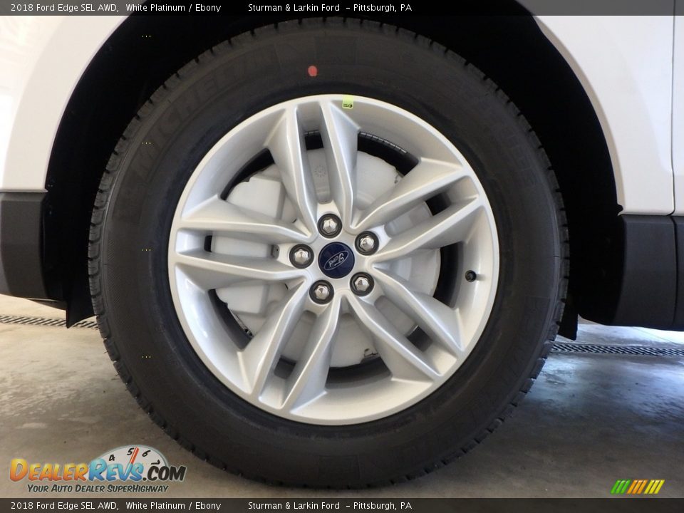 2018 Ford Edge SEL AWD White Platinum / Ebony Photo #5