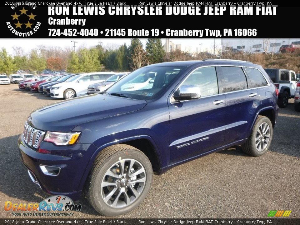 2018 Jeep Grand Cherokee Overland 4x4 True Blue Pearl / Black Photo #1