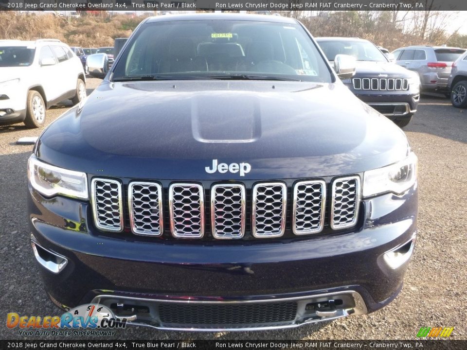 2018 Jeep Grand Cherokee Overland 4x4 True Blue Pearl / Black Photo #7