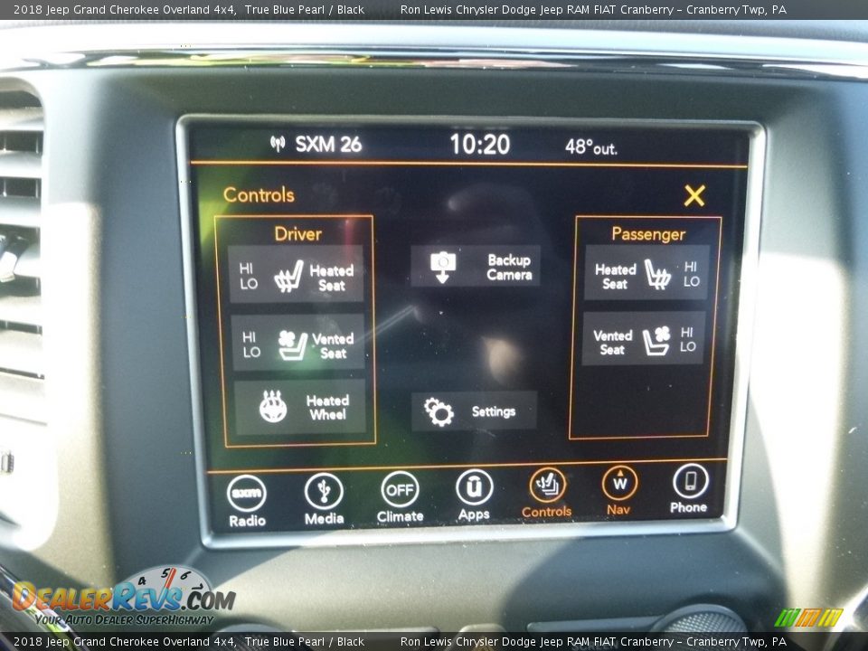 2018 Jeep Grand Cherokee Overland 4x4 True Blue Pearl / Black Photo #20