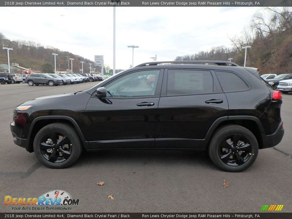 2018 Jeep Cherokee Limited 4x4 Diamond Black Crystal Pearl / Black Photo #2