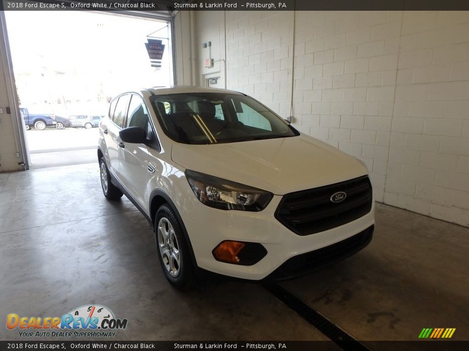 2018 Ford Escape S Oxford White / Charcoal Black Photo #1