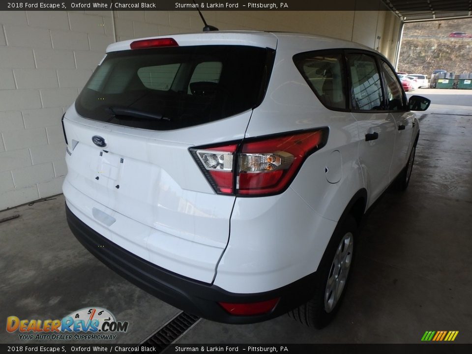 2018 Ford Escape S Oxford White / Charcoal Black Photo #2