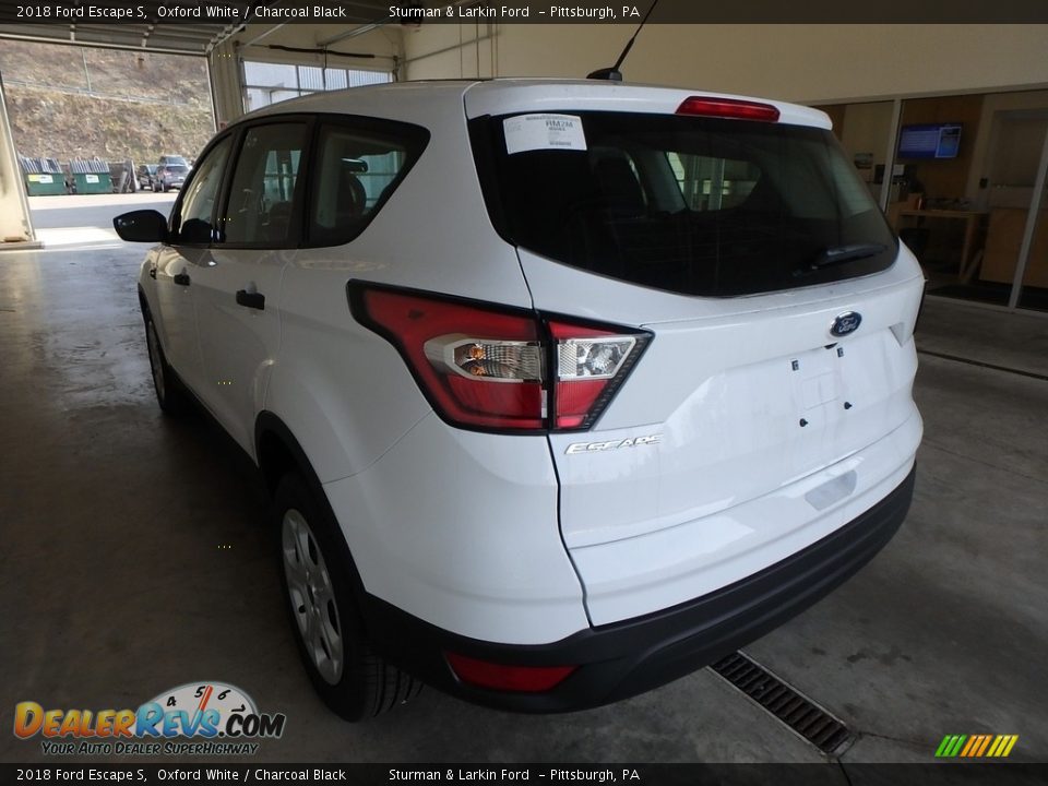 2018 Ford Escape S Oxford White / Charcoal Black Photo #3