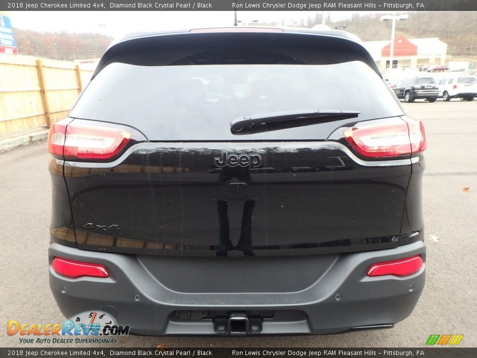 2018 Jeep Cherokee Limited 4x4 Diamond Black Crystal Pearl / Black Photo #4