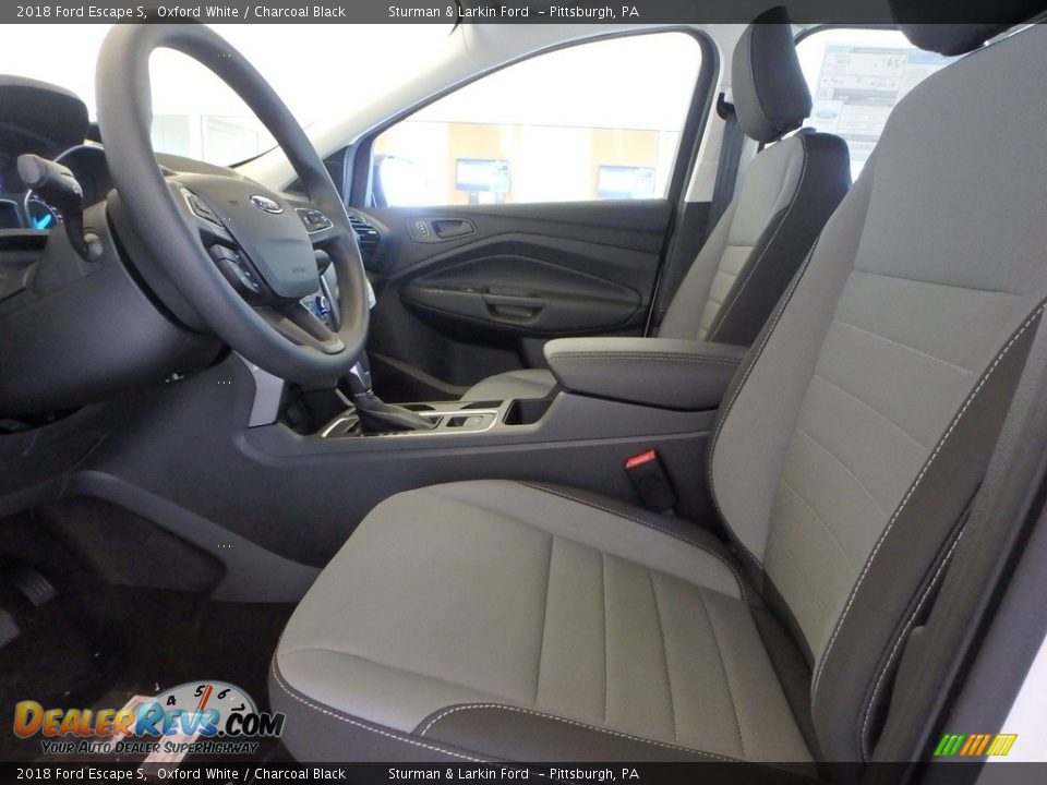 2018 Ford Escape S Oxford White / Charcoal Black Photo #6