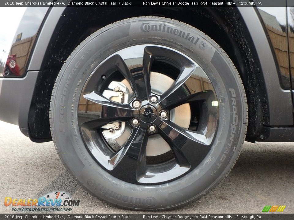 2018 Jeep Cherokee Limited 4x4 Diamond Black Crystal Pearl / Black Photo #9