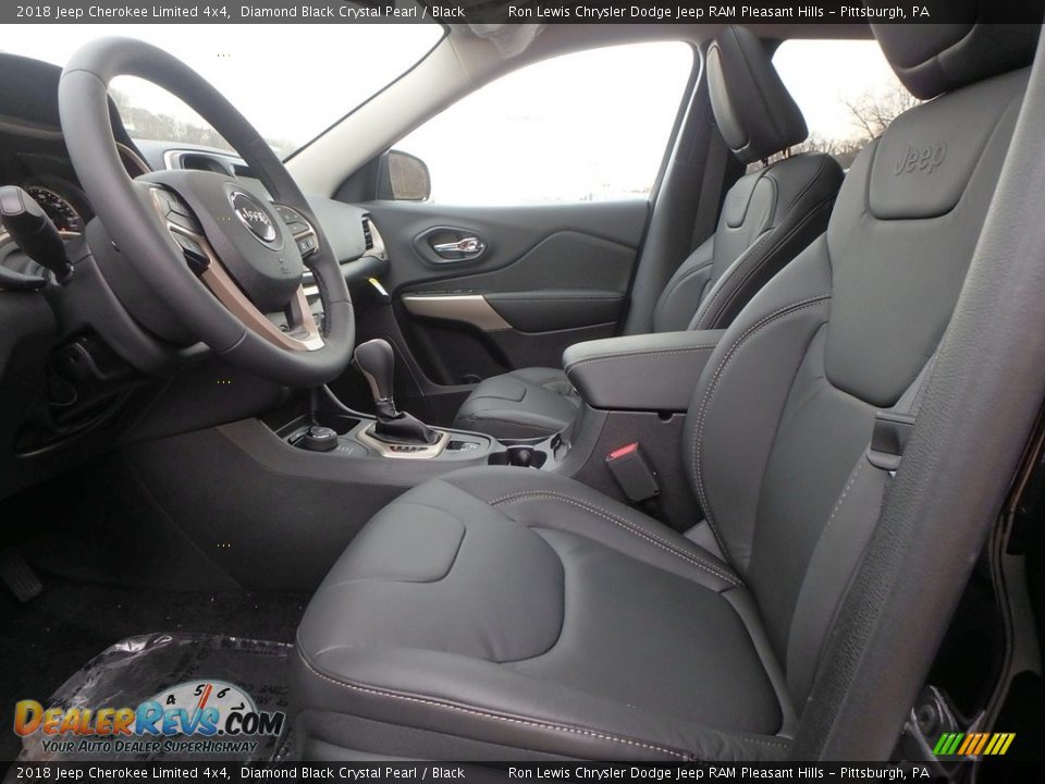 2018 Jeep Cherokee Limited 4x4 Diamond Black Crystal Pearl / Black Photo #10