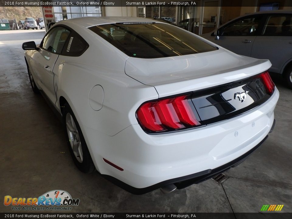 2018 Ford Mustang EcoBoost Fastback Oxford White / Ebony Photo #3