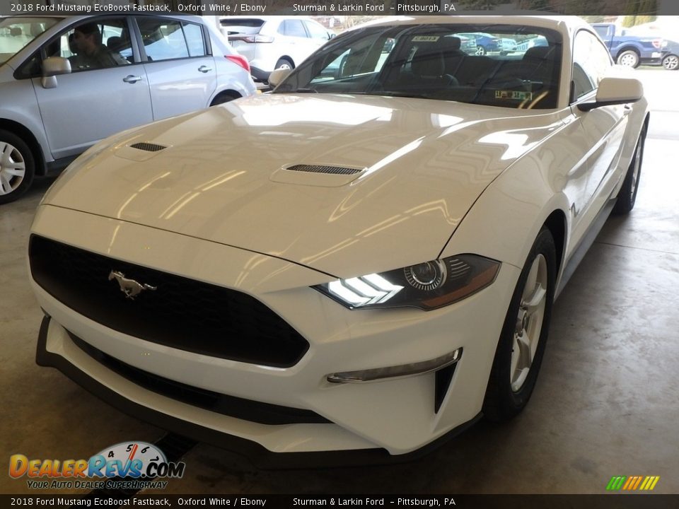 2018 Ford Mustang EcoBoost Fastback Oxford White / Ebony Photo #4
