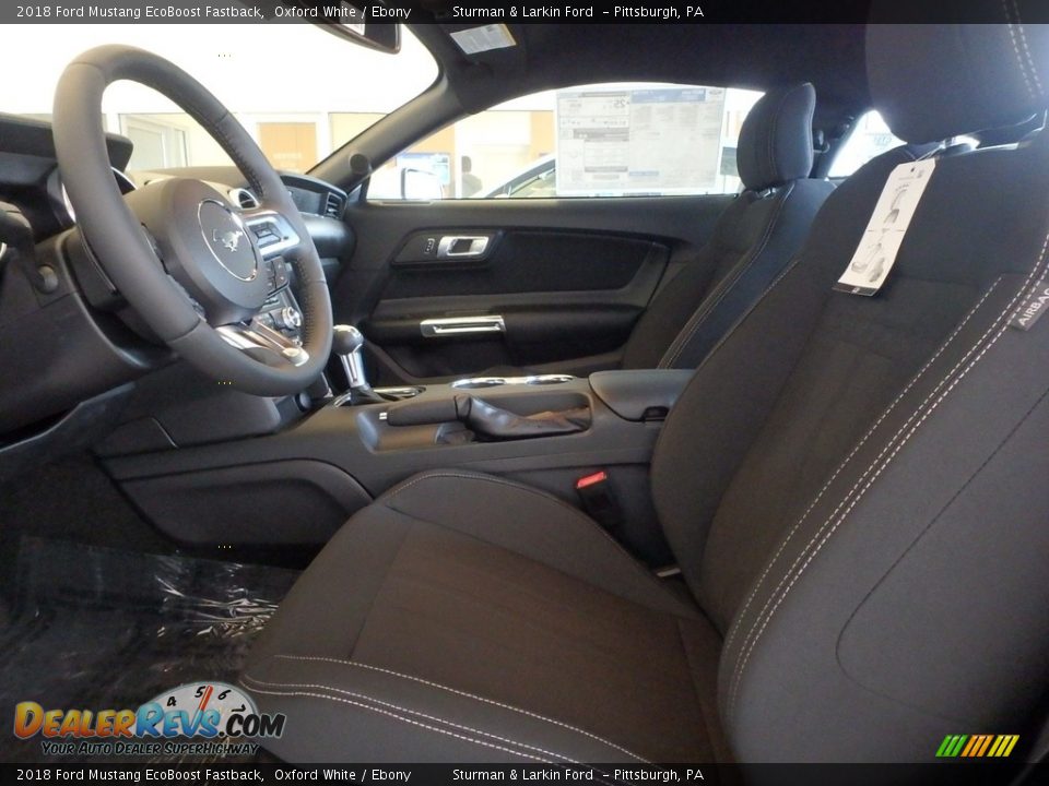 2018 Ford Mustang EcoBoost Fastback Oxford White / Ebony Photo #6
