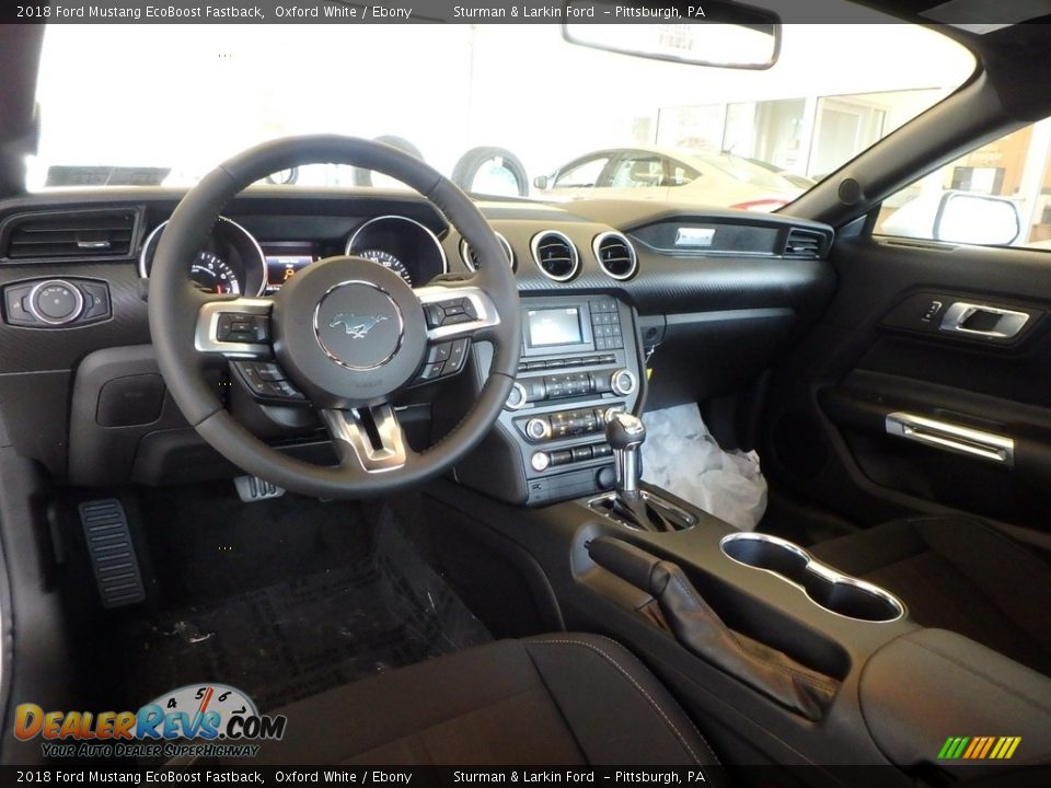 2018 Ford Mustang EcoBoost Fastback Oxford White / Ebony Photo #8