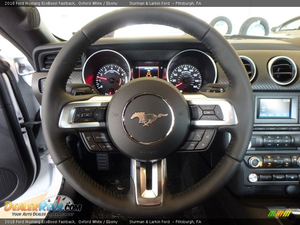 2018 Ford Mustang EcoBoost Fastback Steering Wheel Photo #15