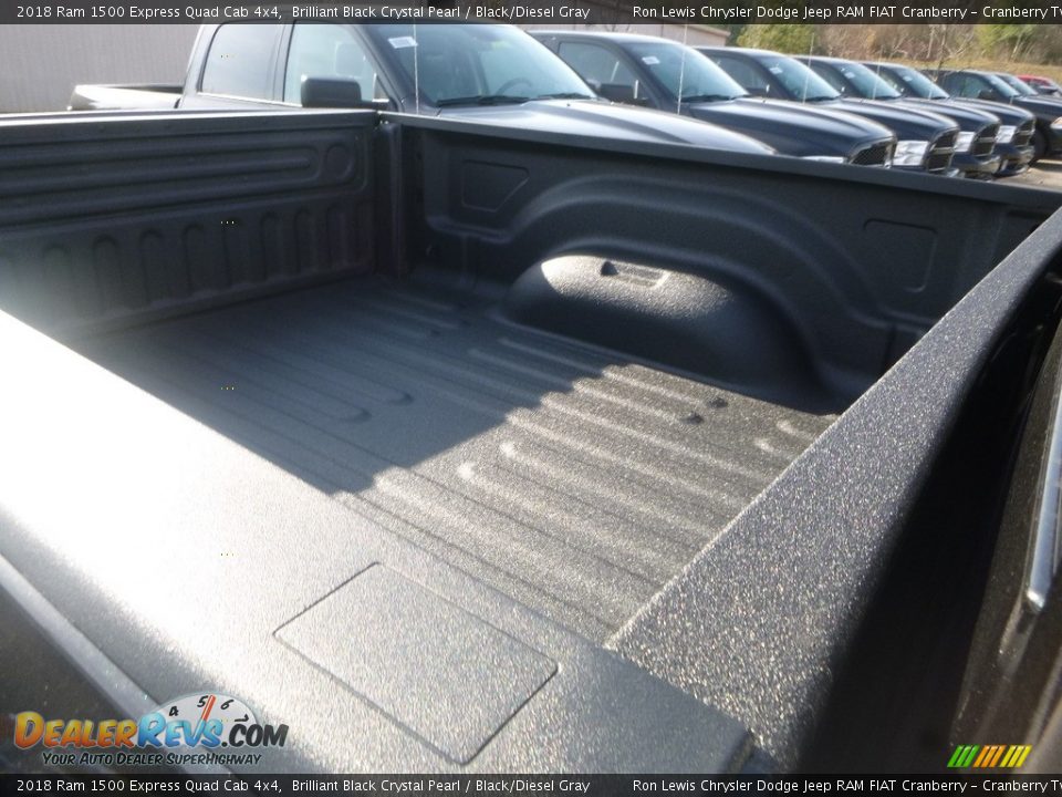2018 Ram 1500 Express Quad Cab 4x4 Brilliant Black Crystal Pearl / Black/Diesel Gray Photo #12