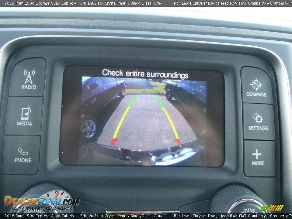 2018 Ram 1500 Express Quad Cab 4x4 Brilliant Black Crystal Pearl / Black/Diesel Gray Photo #18