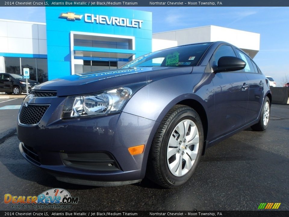 2014 Chevrolet Cruze LS Atlantis Blue Metallic / Jet Black/Medium Titanium Photo #2