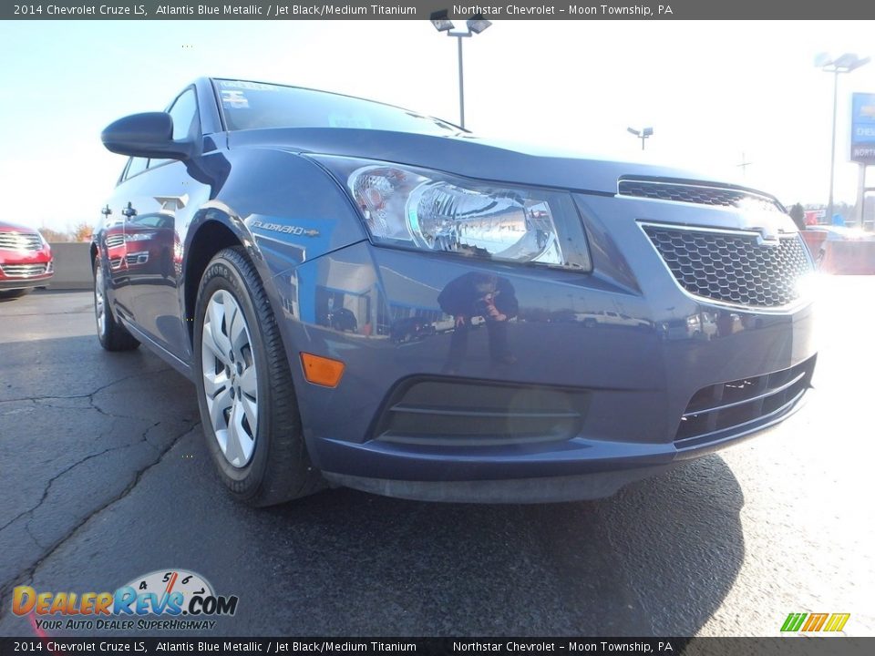 2014 Chevrolet Cruze LS Atlantis Blue Metallic / Jet Black/Medium Titanium Photo #12