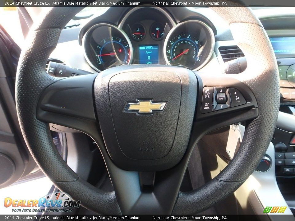 2014 Chevrolet Cruze LS Atlantis Blue Metallic / Jet Black/Medium Titanium Photo #27
