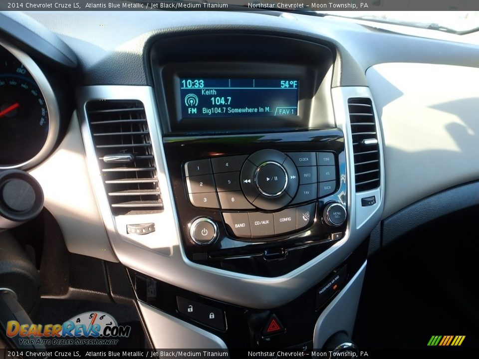 2014 Chevrolet Cruze LS Atlantis Blue Metallic / Jet Black/Medium Titanium Photo #28