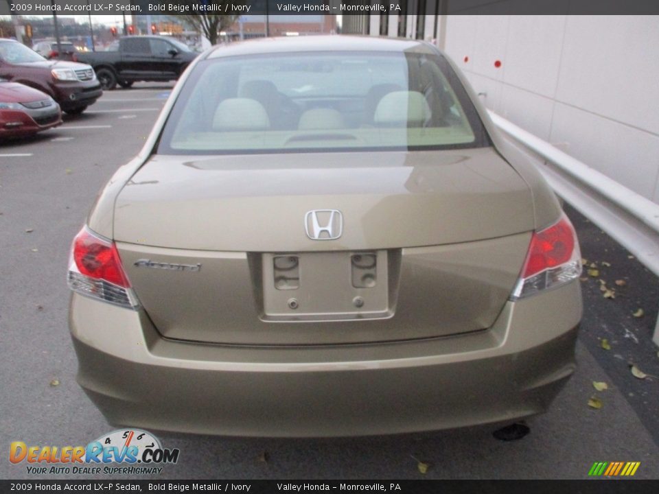 2009 Honda Accord LX-P Sedan Bold Beige Metallic / Ivory Photo #4