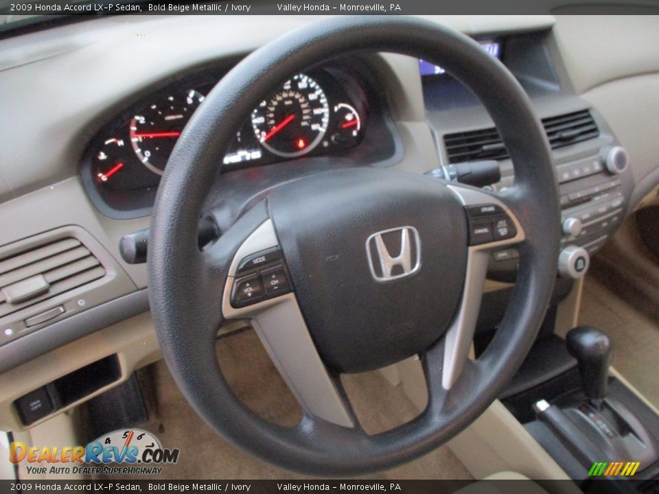 2009 Honda Accord LX-P Sedan Bold Beige Metallic / Ivory Photo #13