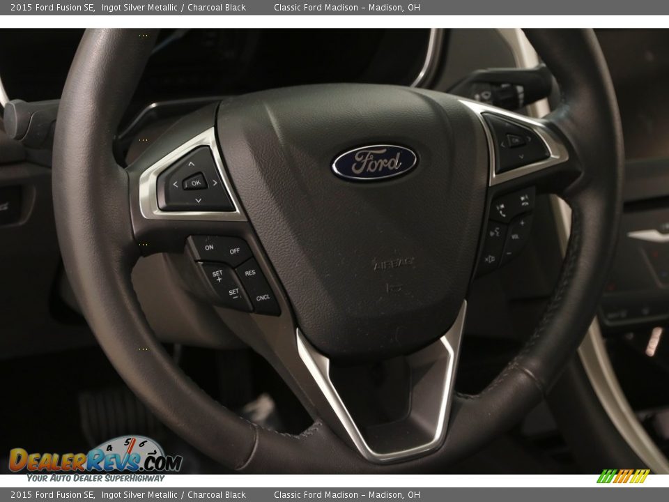2015 Ford Fusion SE Ingot Silver Metallic / Charcoal Black Photo #6