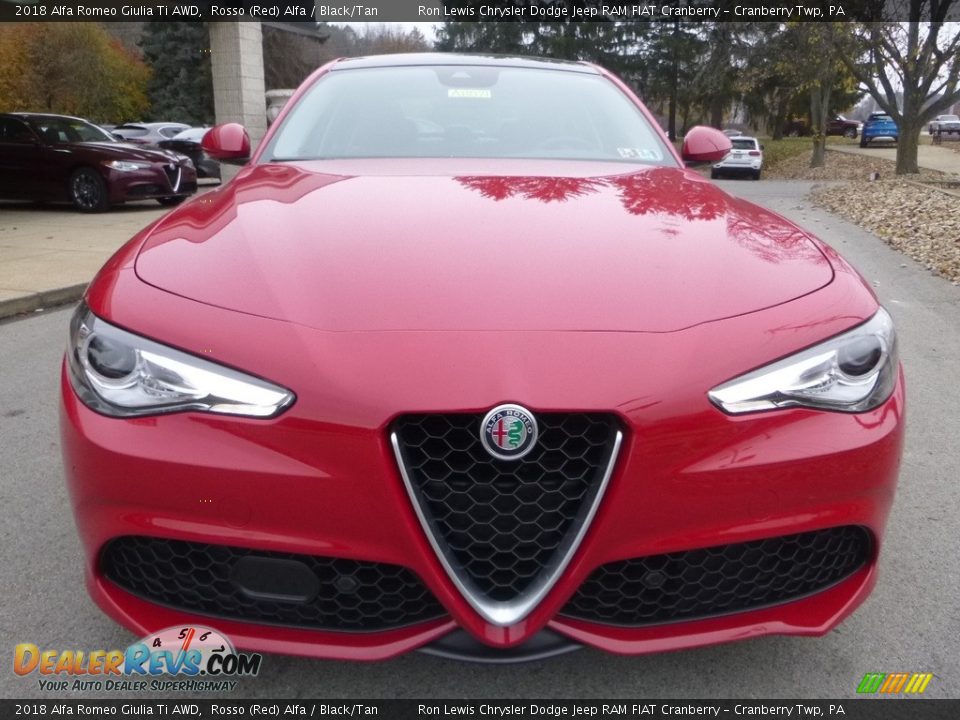 2018 Alfa Romeo Giulia Ti AWD Rosso (Red) Alfa / Black/Tan Photo #12
