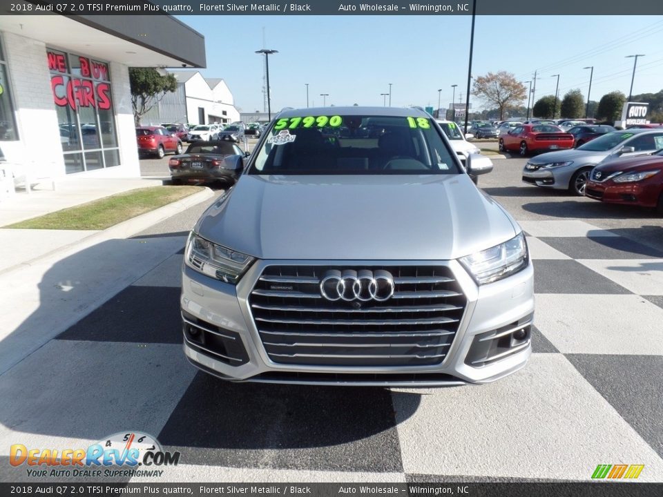 2018 Audi Q7 2.0 TFSI Premium Plus quattro Florett Silver Metallic / Black Photo #2