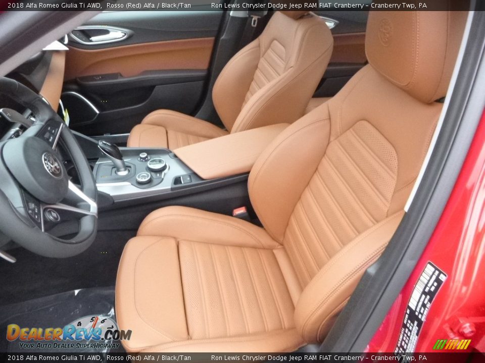 Front Seat of 2018 Alfa Romeo Giulia Ti AWD Photo #22