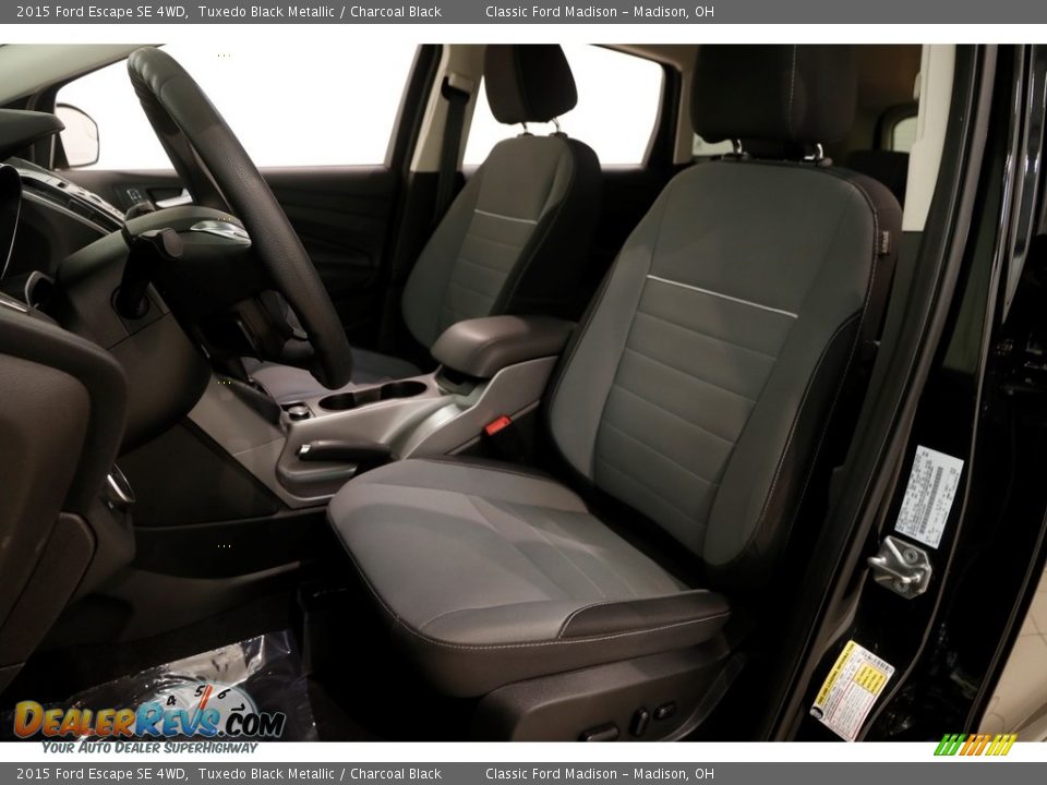 2015 Ford Escape SE 4WD Tuxedo Black Metallic / Charcoal Black Photo #5