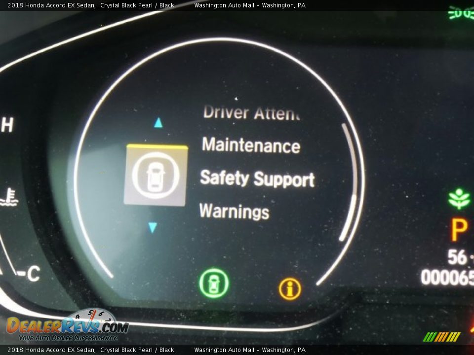 2018 Honda Accord EX Sedan Crystal Black Pearl / Black Photo #16