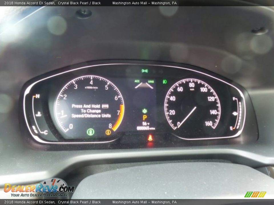 2018 Honda Accord EX Sedan Crystal Black Pearl / Black Photo #17