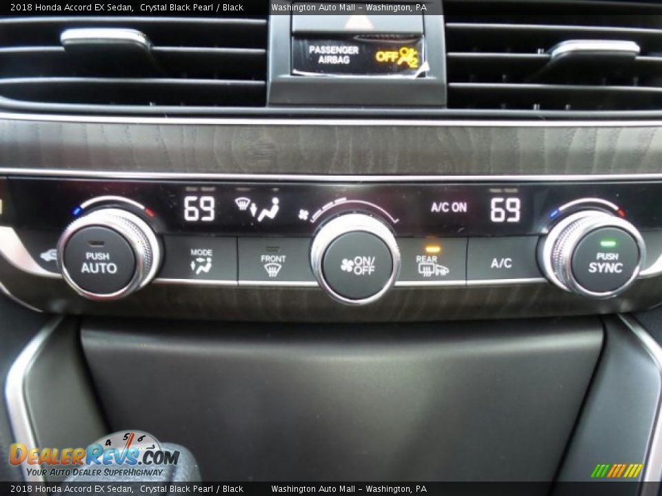 2018 Honda Accord EX Sedan Crystal Black Pearl / Black Photo #25