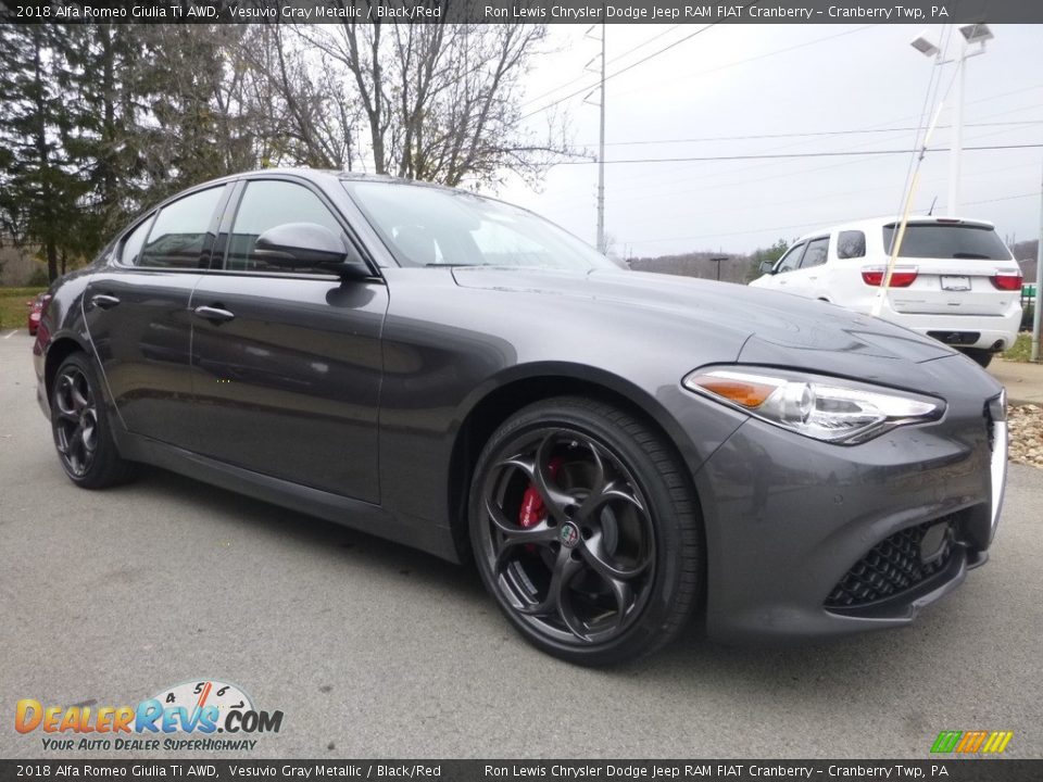 Vesuvio Gray Metallic 2018 Alfa Romeo Giulia Ti AWD Photo #11