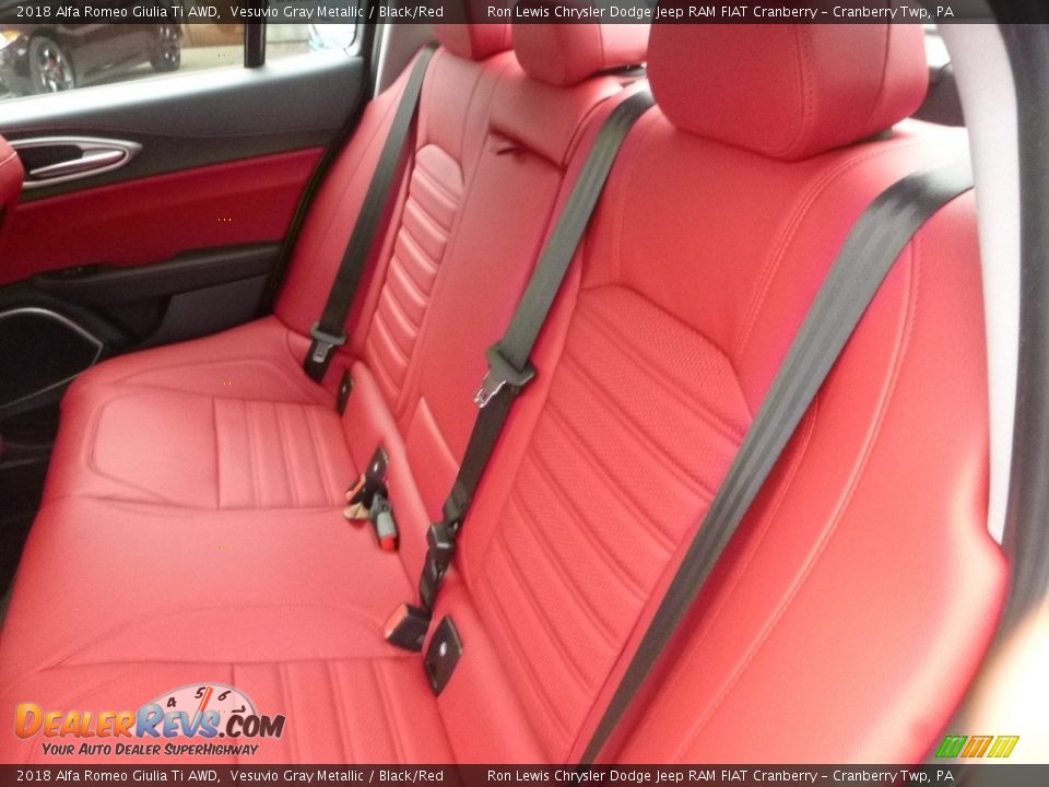 Rear Seat of 2018 Alfa Romeo Giulia Ti AWD Photo #16